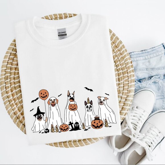 Samantha S Other - Dog Halloween Spooky Season Graphic T-Shirt Fall Costume Pet Lover Tee 90